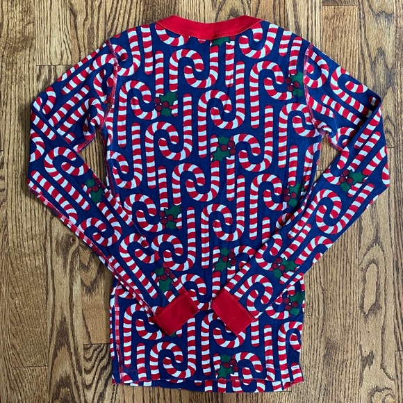 Hanna Andersson Red and Blue Candy Cane Pajama Set, size 14. Excellent condition - Picture 5 of 11